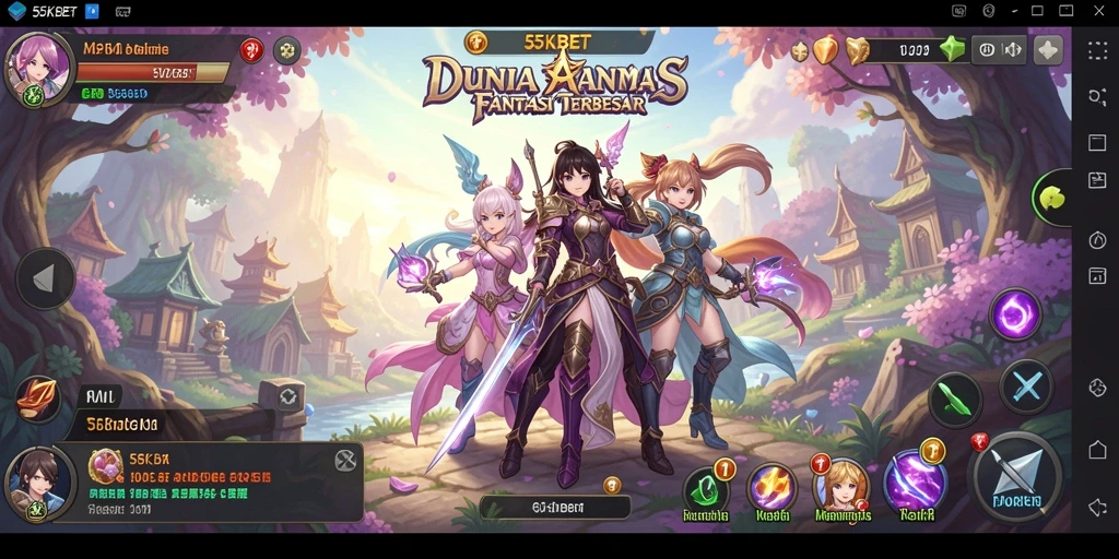 Tampilan gameplay menarik dalam dunia Anime yang fantastis.
