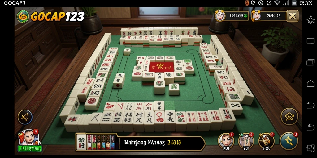 Tampilan gameplay seru dari GOCAP123 yang menampilkan Mahjong.