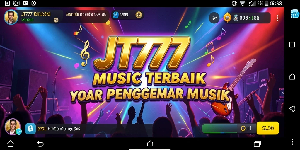 Tampilan gameplay JT777 yang menarik dengan berbagai lagu.