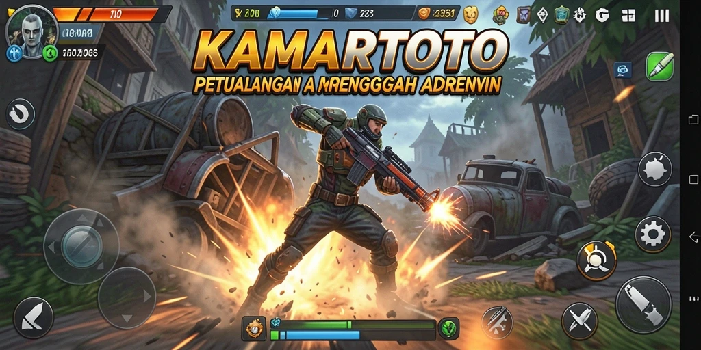 Tampilan gameplay KAMARTOTO yang penuh aksi dan tantangan menarik.