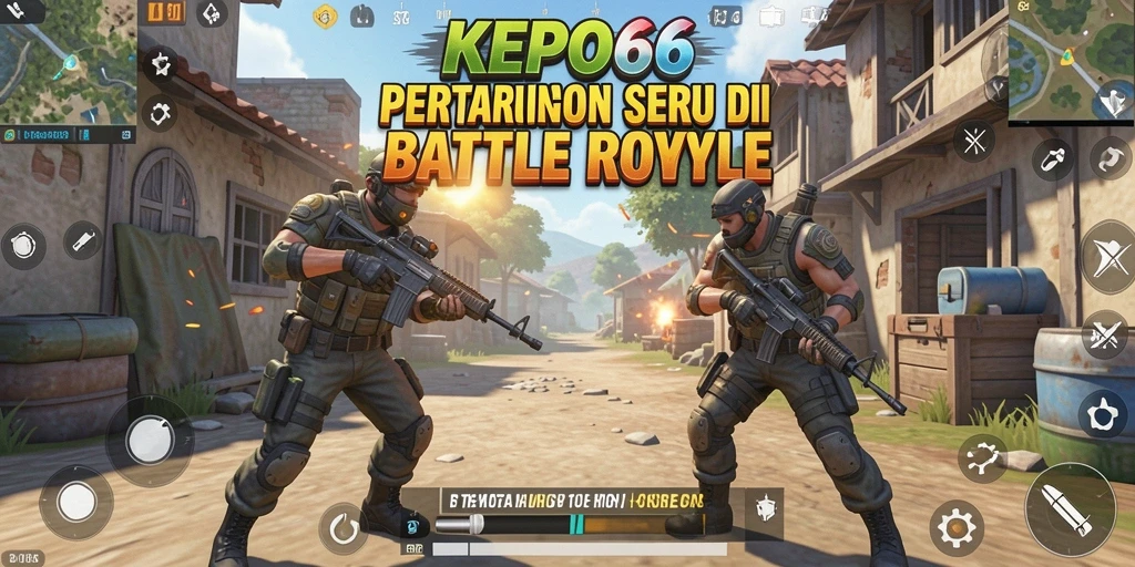 Screenshot gameplay KEPO66 menampilkan aksi seru dalam pertarungan Battle Royale.