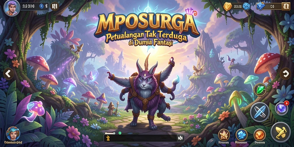 Gameplay seru dalam MPOSURGA dengan petualangan petualang.