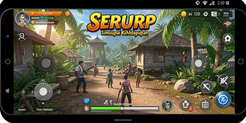 Tangkapan layar <strong>SERURP</strong> menunjukkan gameplay simulasi yang menarik dan interaktif.